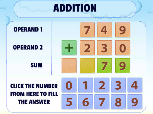 Pratique d'addition gratuit sur Jeu.org