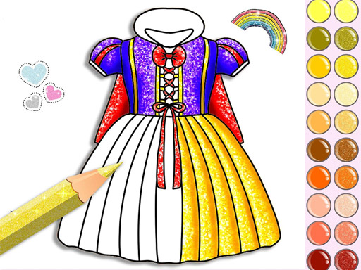 Coloriage Princesse Glitter gratuit sur Jeu.org