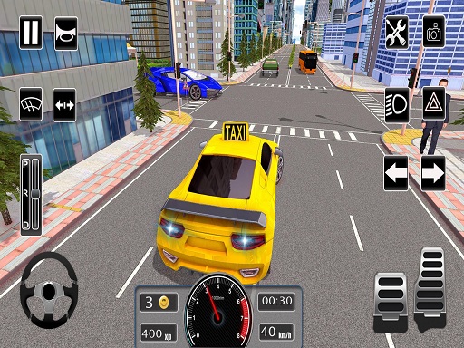 Simulateur de voiture de taxi de ville moderne gratuit sur Jeu.org