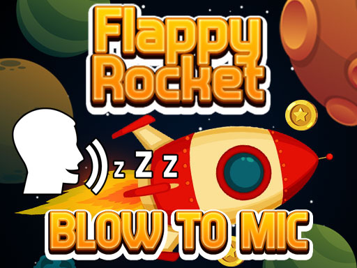 Flappy Rocket jouant avec le souffle au micro gratuit sur Jeu.org