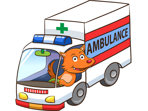 Puzzle d'ambulance de dessin animé gratuit sur Jeu.org