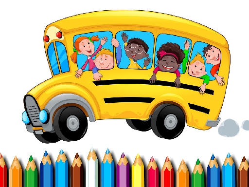 Livre de coloriage de bus scolaire gratuit sur Jeu.org