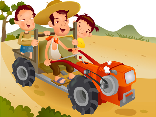 Puzzle de tracteur de dessin animé gratuit sur Jeu.org