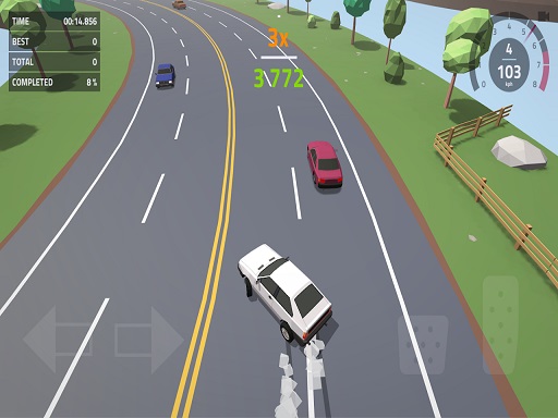 Polygon Drift: course de trafic sans fin gratuit sur Jeu.org