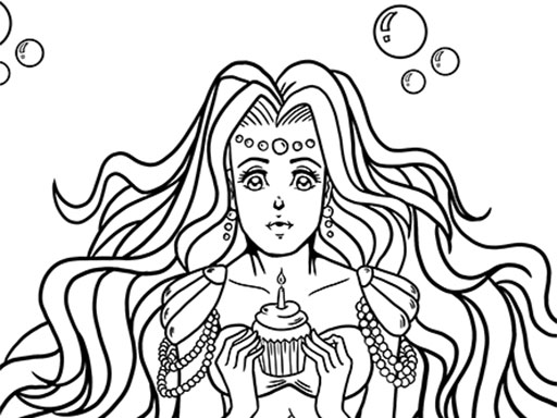 Jeu de livre de coloriage Kawaii Mermaids gratuit sur Jeu.org