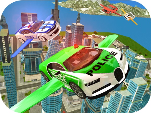 Simulateur de voiture de police volante gratuit sur Jeu.org