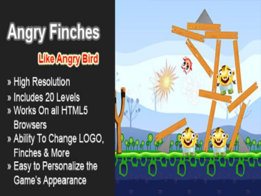 Angry Finches Jeu HTML5 drôle gratuit sur Jeu.org