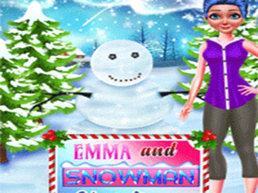 Emma et bonhomme de neige Noël gratuit sur Jeu.org