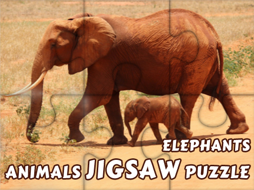 Puzzle Animaux Éléphants gratuit sur Jeu.org